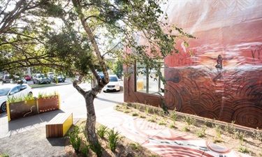 Dancing with Creation - ringwood east laneway pathway with footprints