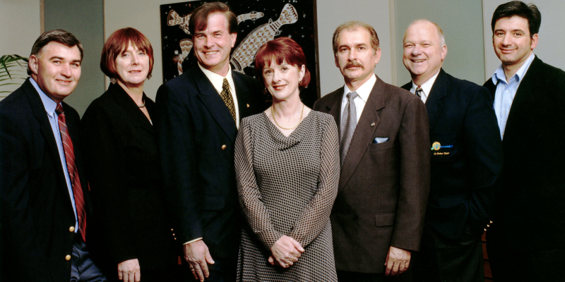 Group photo of the 7 Councillors who served during the 1997 - 2000 Council term