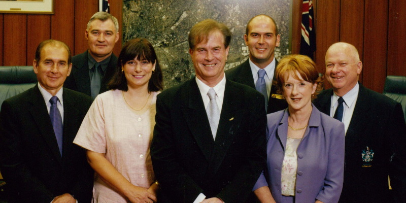 Group photo of the 7 Councillors who served during the 2003 - 2005 Council term