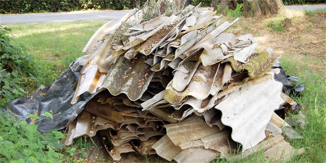 A pile of construction materials