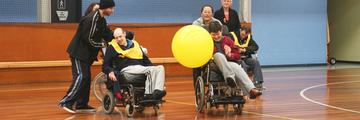 Disabled community members participating in sport