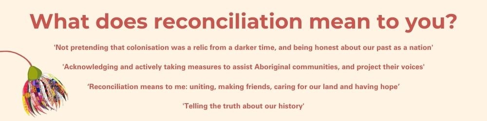 some of the answers to the question 'what does reconciliation mean to you?'