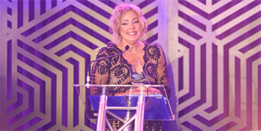 Pinchapoo accepting the Sustainability category award.