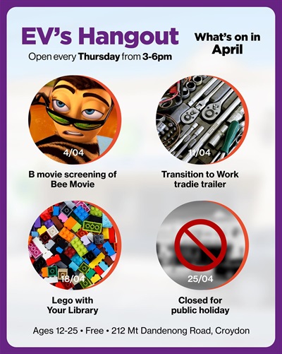 What's on in April at EV's Hangout