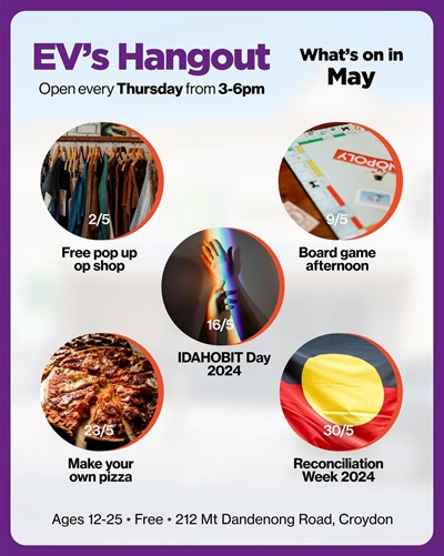 What's on in May at EV's Hangout