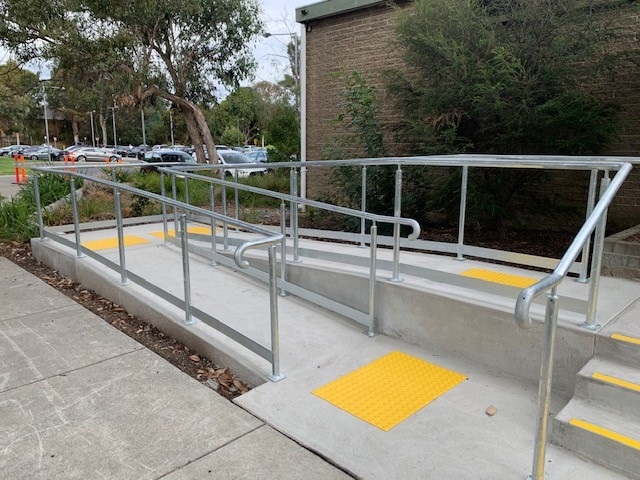 Accessible ramp at the scout hall