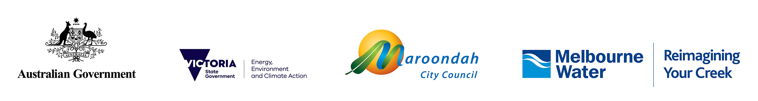 logos of Aus Gov, Vic Gov, Maroondah City Council, Melbourne Water
