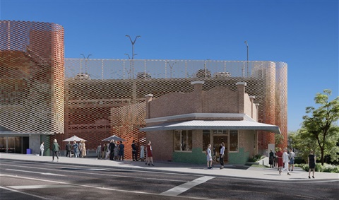 Ringwood Activity Centre car park render looking north