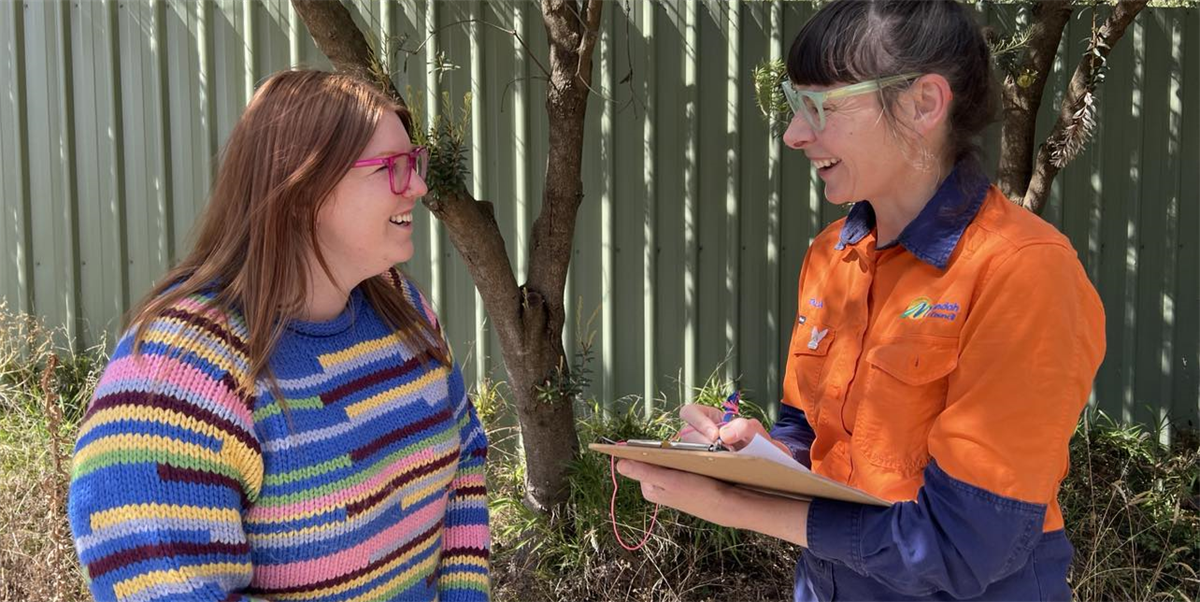 Nature Haven program participant meeting with a Council staff member