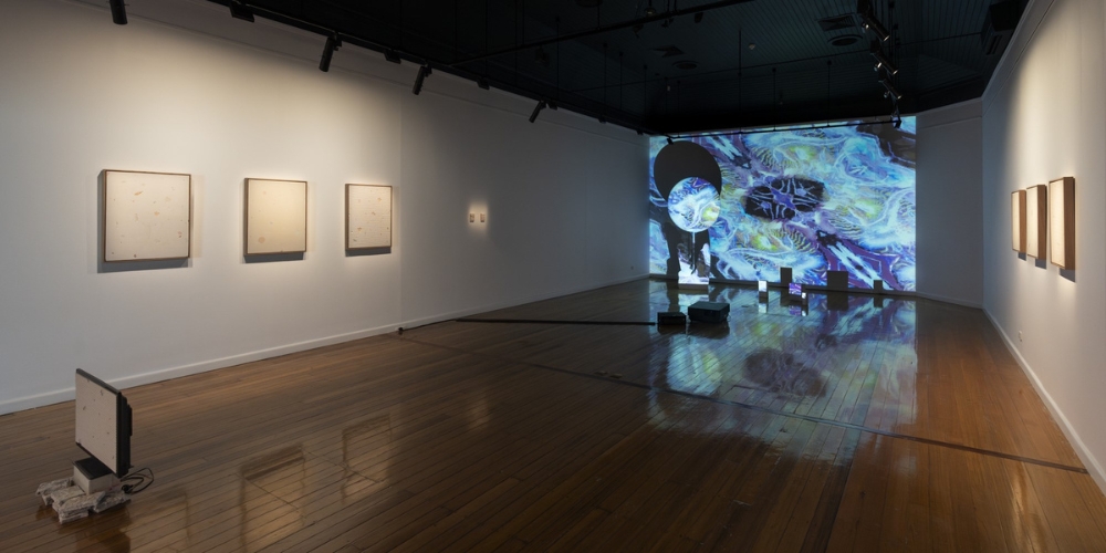 Hold Sway, Emma X Zhang and Rhys Cousins, 2024, Gallery 1 at Maroondah Federation Estate Gallery (detail). Photography by Astrid Mulder