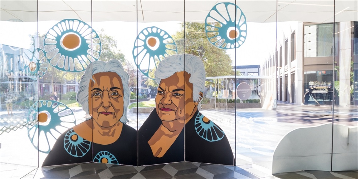 Elders Portraits at Realm windows