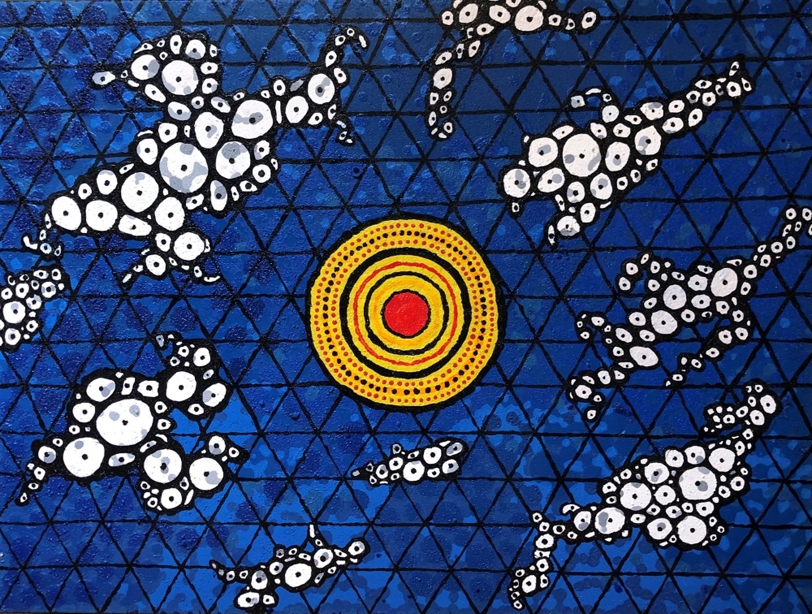 Jason Deane, Sky Dreaming 2025, acrylic and ochre on canvas.jpg