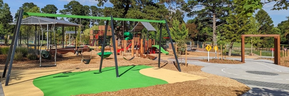 Colourful playground at McAlpin Reserve in Ringwood North