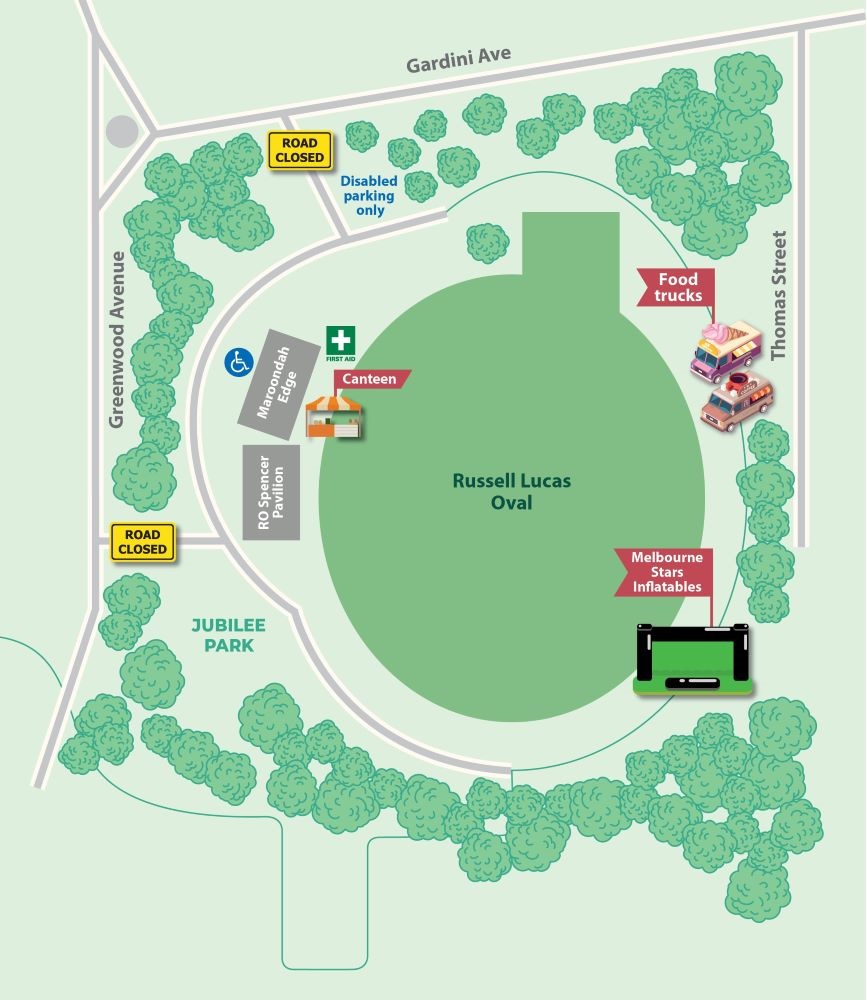 Women's Big Bash League event map