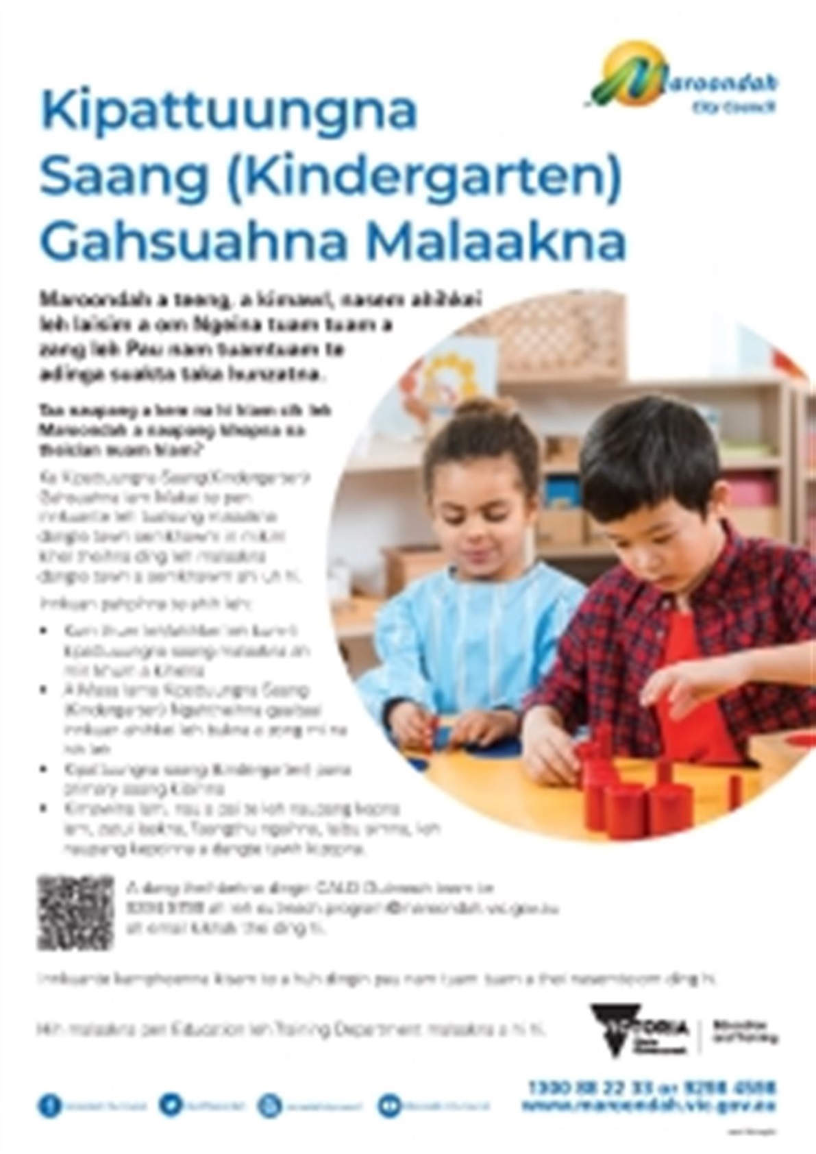 Kindergarten Outreach flyer - Chin Tedim
