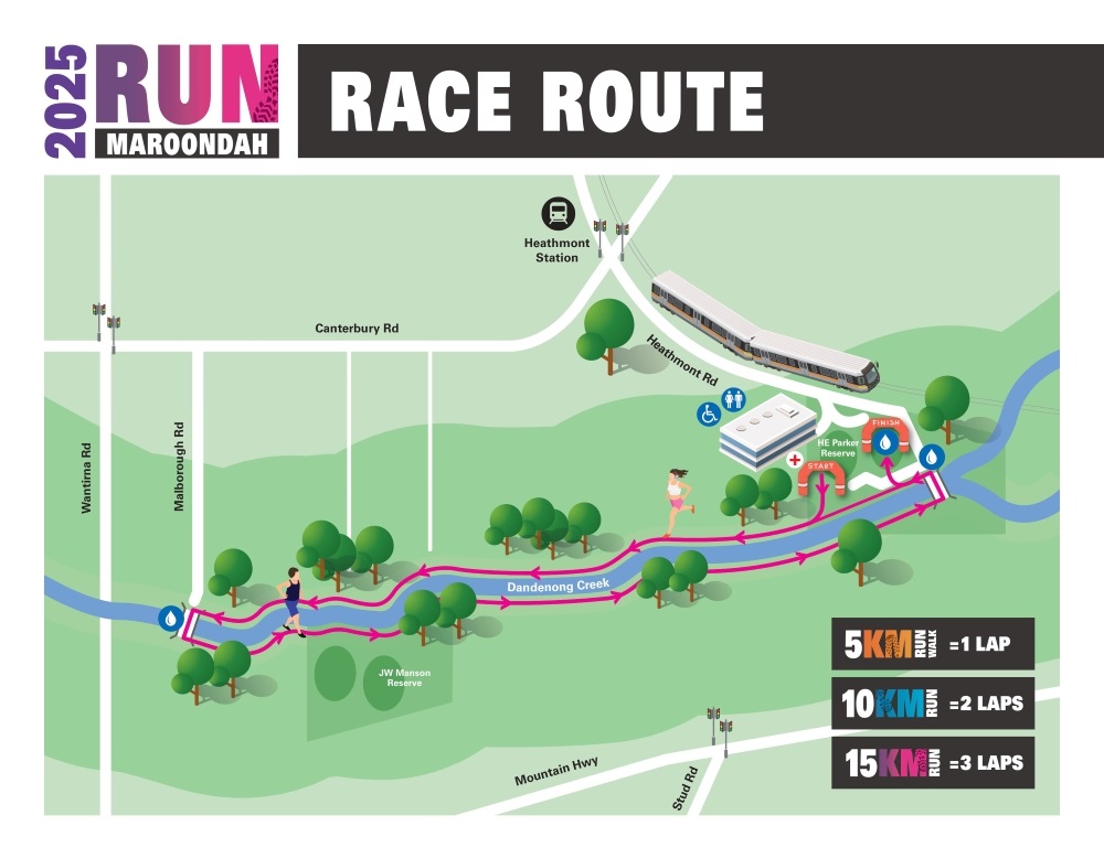 Run Maroondah race route