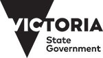 black and white logo for Victorian Government 