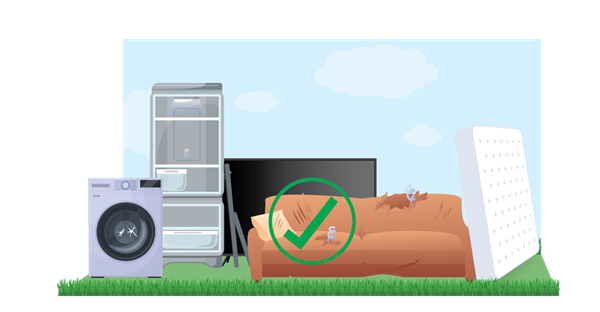 Correct hard waste pile set up