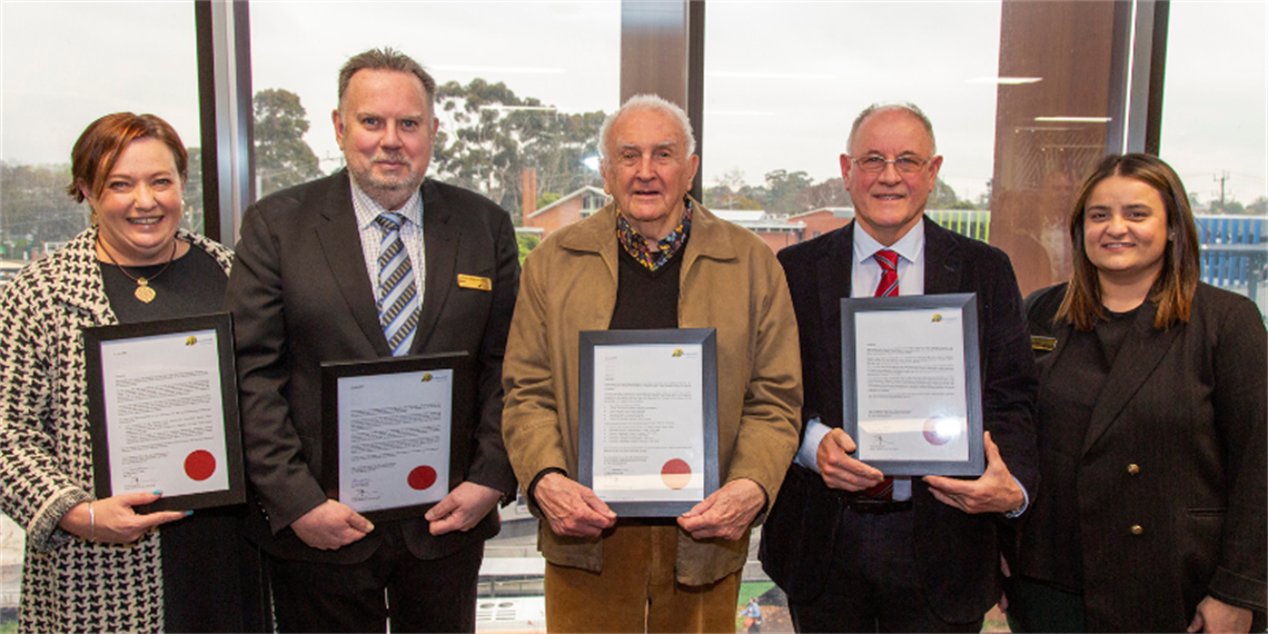 Four residents receiving their Medal of the Order of Australia